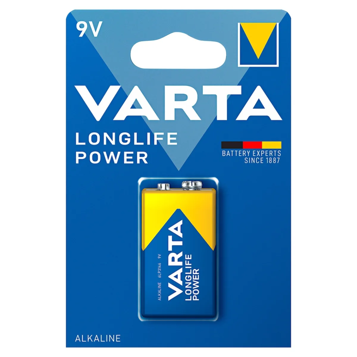 Die moderne Hausfrau Varta-Longlife-Power-Batterien, 9V E-Block