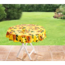 Die moderne Hausfrau Wachstuch-Tischdecke "Sonnenblume" Ø 160 cm, rund