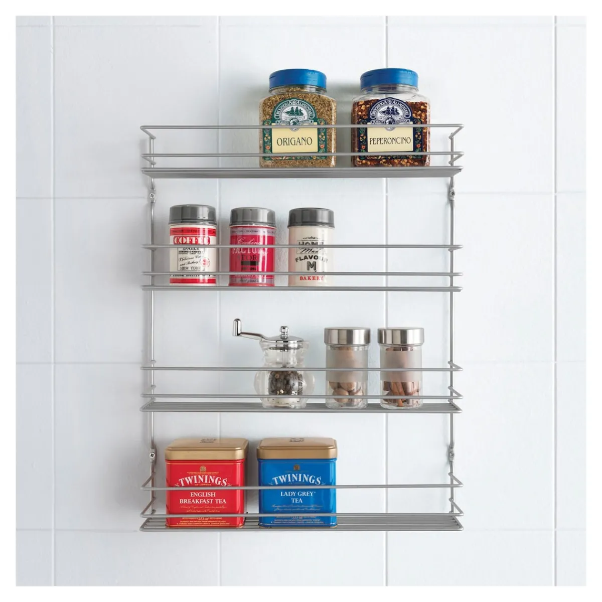 Die moderne Hausfrau Wand-Gewürzregal "Pepito" 4 Etagen