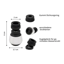 Die moderne Hausfrau Wasserhahn-Aufsatz "Siebstrahl"