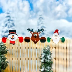 Die moderne Hausfrau Weihnachtsdeko für den Gartenzaun Schneemann