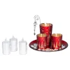 Die moderne Hausfrau Weihnachtsteller-Set inkl. 3 LED-Kerzen