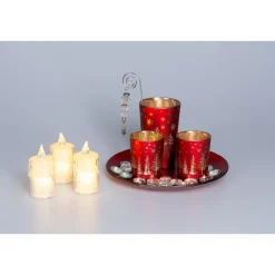 Die moderne Hausfrau Weihnachtsteller-Set inkl. 3 LED-Kerzen