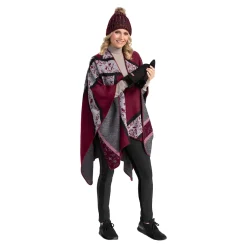 Damen Die moderne Hausfrau Wende-Poncho