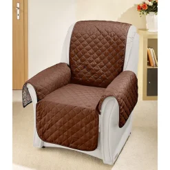 Die moderne Hausfrau Wende-Sesselschoner braun