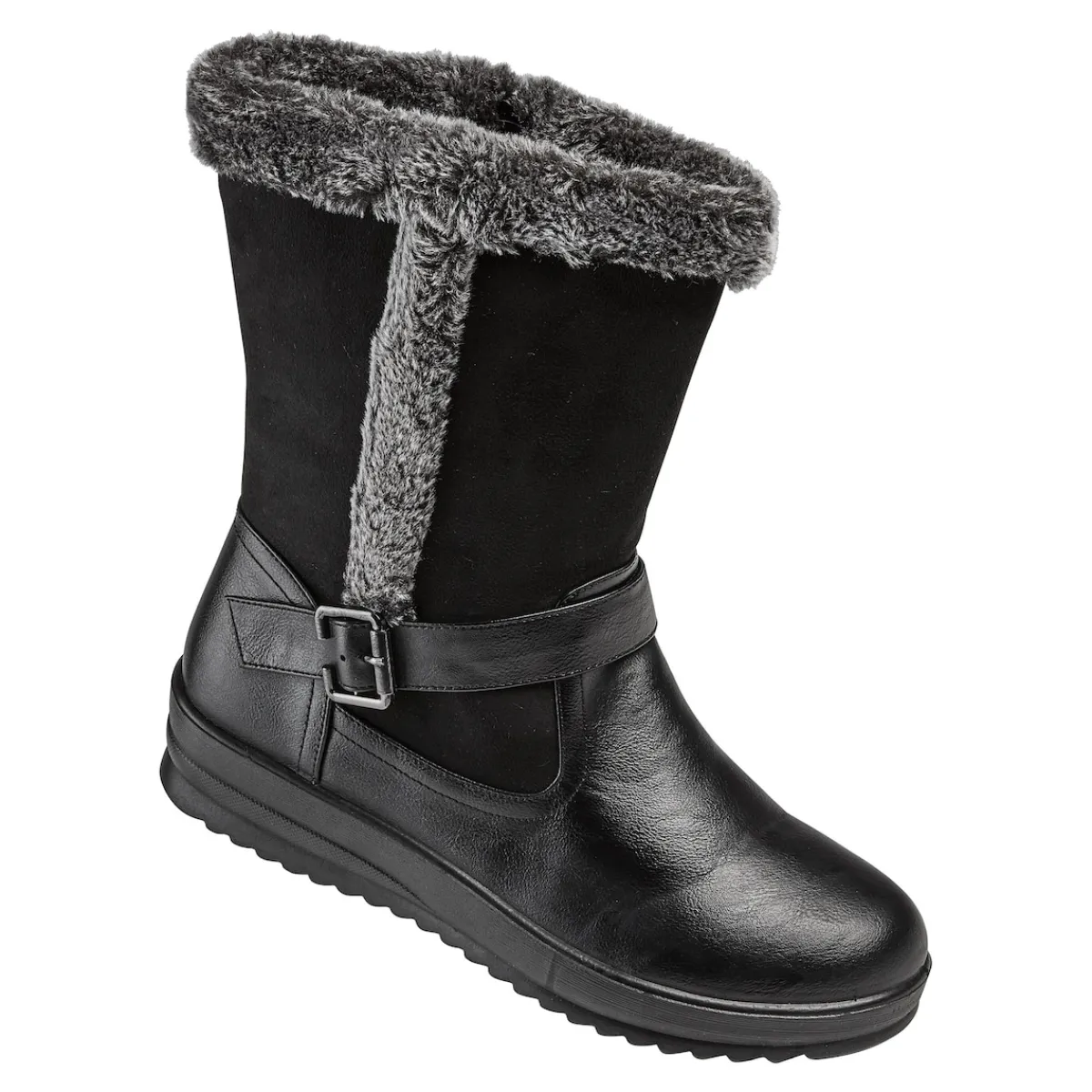 Damen Die moderne Hausfrau Winter-Kuschel-Stiefel "Sarah" schwarz