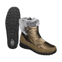 Damen Die moderne Hausfrau Winterstiefel mit Spikes "Karla" olive