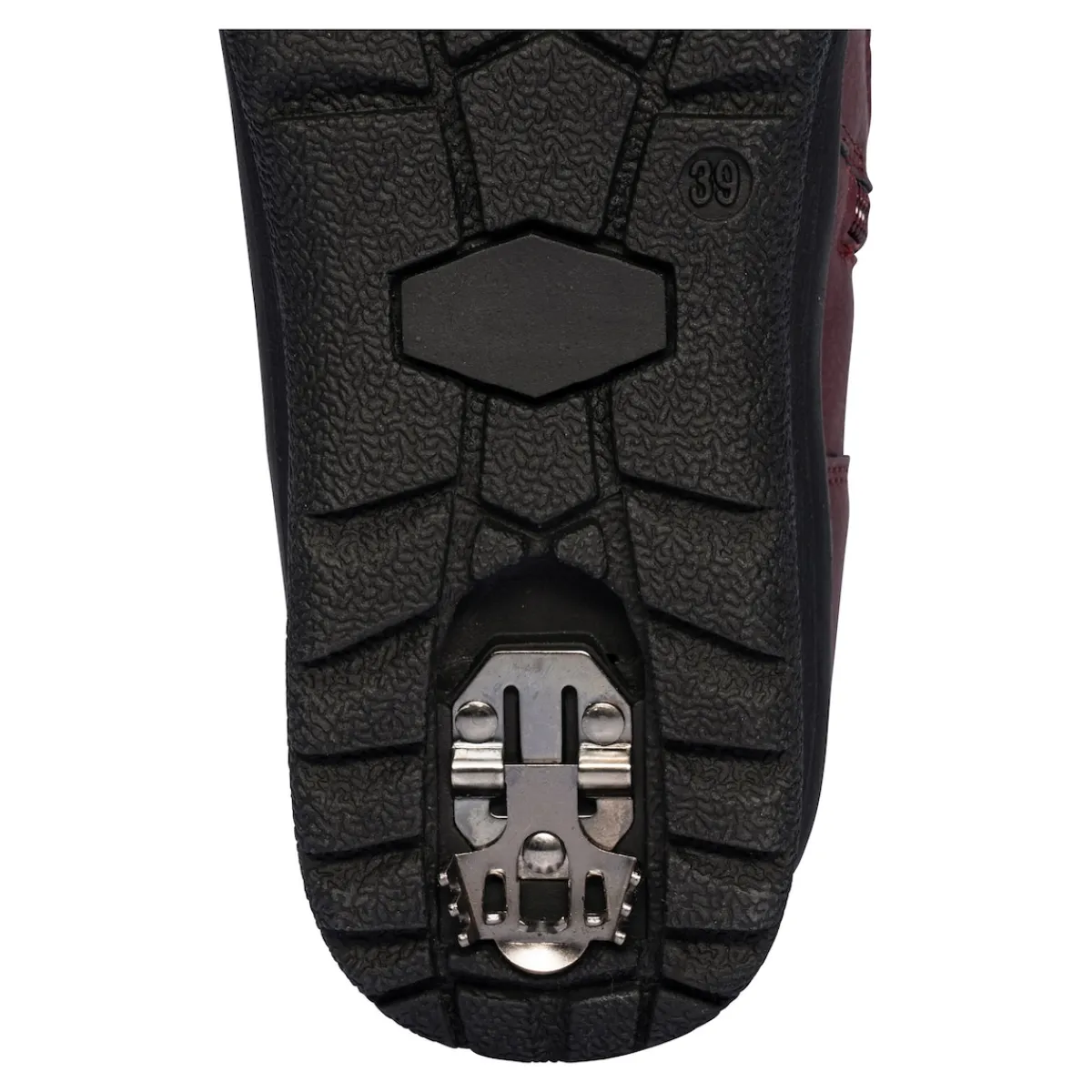 Damen Die moderne Hausfrau Winterstiefel mit Spikes "Karla" bordeaux