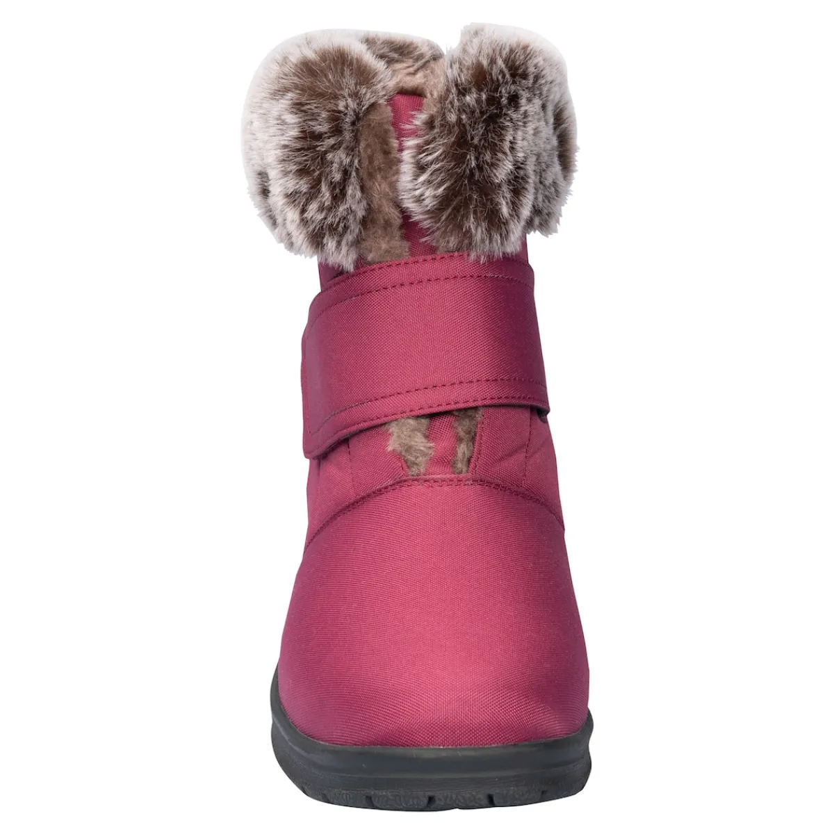 Damen Die moderne Hausfrau Winterstiefelette mit Spikes & Klett „Monika“ beere