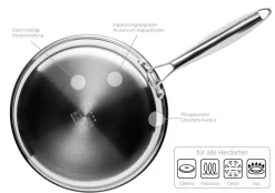 Die moderne Hausfrau Wok, Edelstahl Hestia 1 x Pfanne