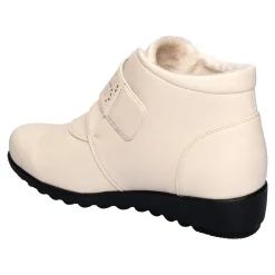 Damen Die moderne Hausfrau ﻿Wärme-Klettstiefelette „Beatrice“ creme