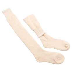 Die moderne Hausfrau Wärme-Kuschelkniestrümpfe „Extra lang“ beige