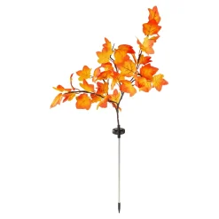Die moderne Hausfrau XL-Solar-Gartenstecker Blätterzweig "Ahornblatt"