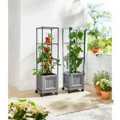 Die moderne Hausfrau XXL-Pflanzturm mit Rollen Einfach